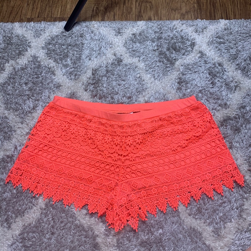BRIGHT NEON Hot Pink H&M Lined Shorts Size MEDIUM